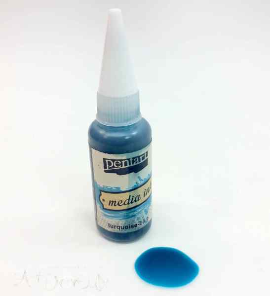 Чернила спиртовые Бирюзово-синий Turquoise_blue Media Ink 20 мл
