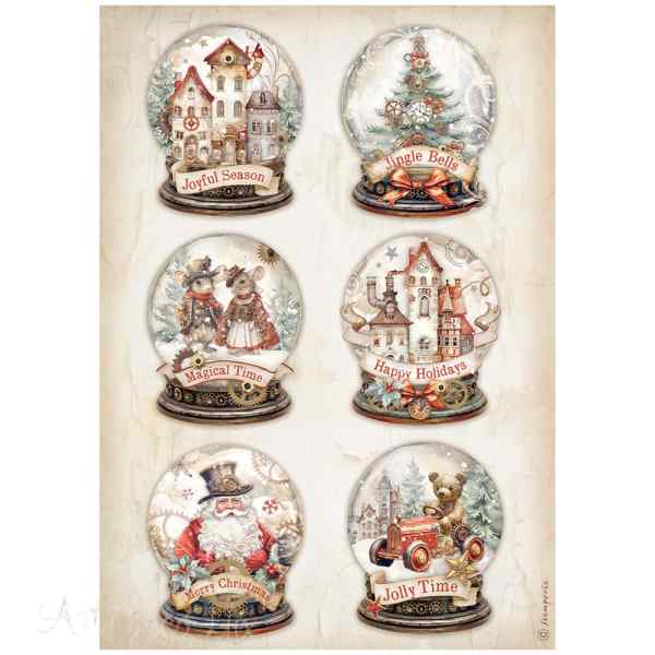 БУМАГА РИСОВАЯ STAMPERIA "Gear Up For Christmas" А4  
