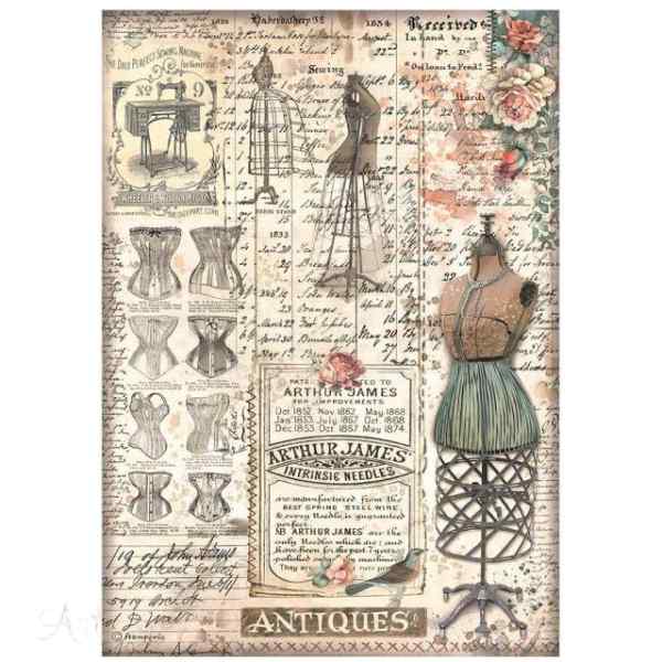 БУМАГА РИСОВАЯ STAMPERIA "BROCANTE ANTIQUES" А4       