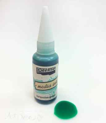 Чернила спиртовые Бирюзово-зеленый Turquoise_green Media Ink 20 мл