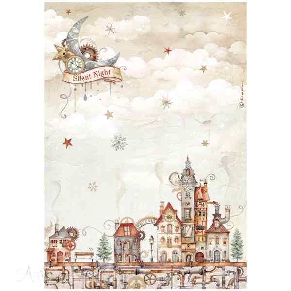 БУМАГА РИСОВАЯ STAMPERIA "Gear Up For Christmas" А4 