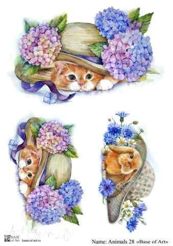 Карта для декупажа А4 ANIMALS 28