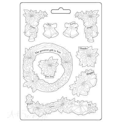 Молд Stamperia "Новогодние колокольчики" А5