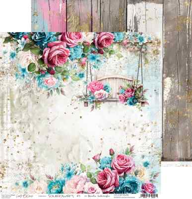 БУМАГА ДЛЯ СКРАПБУКИНГА "SOULFLOWERS" 30*30см.  