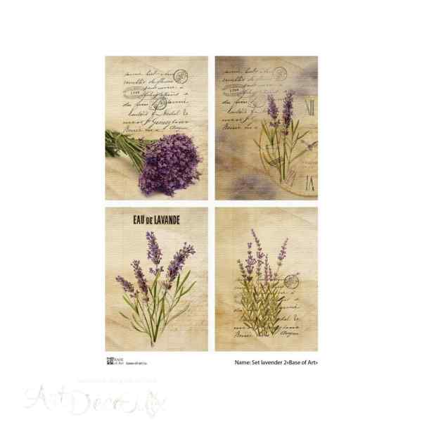 Карта для декупажа А4 Set lavender 2