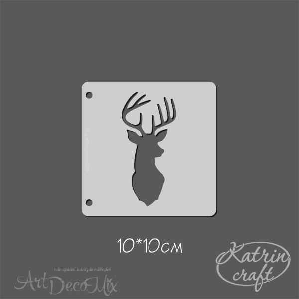 Трафарет "Олень №2" 10*10см.