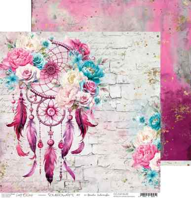 БУМАГА ДЛЯ СКРАПБУКИНГА "SOULFLOWERS" 30*30см.  