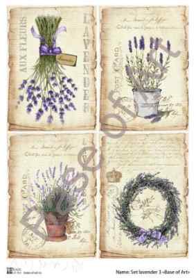 Карта для декупажа А4 Set lavender 3