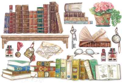 БУМАГА РИСОВАЯ "КНИЖНЫЙ ШКАФ"