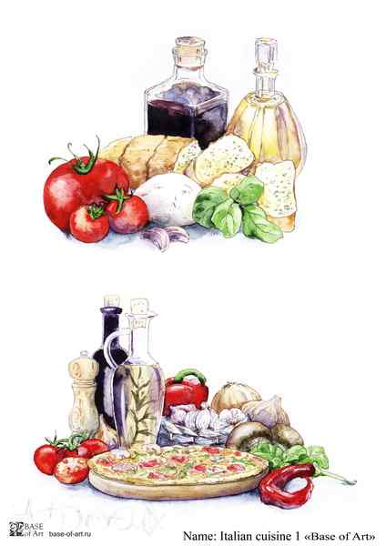 Карта для декупажа А3 Italian cuisine 1