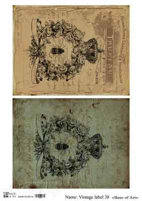 Карта для декупажа А3 VINTAGE LABEL 38