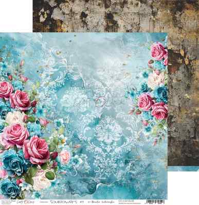 БУМАГА ДЛЯ СКРАПБУКИНГА "SOULFLOWERS" 30*30см.  