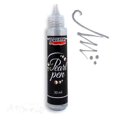 Краска для создания жемчужин "Pearl pen", 30 мл, серебряный