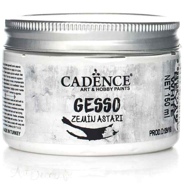 Акриловый грунт Гессо, белый, 150мл. Cadence