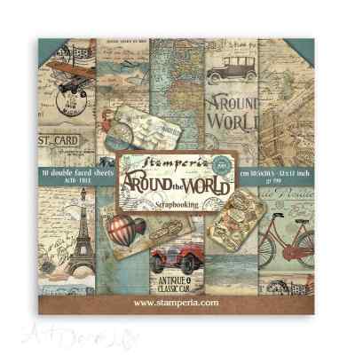 НАБОР БУМАГИ ДЛЯ СКРАПБУКИНГА "Around the World" 30*30см.
