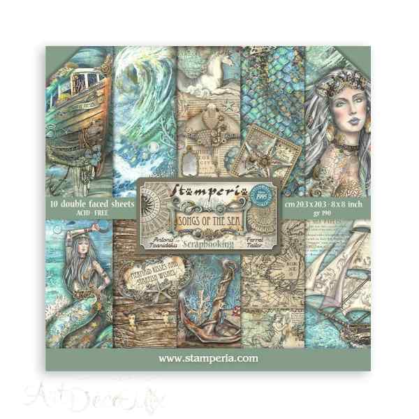НАБОР БУМАГИ ДЛЯ СКРАПБУКИНГА "SONGS OF THE SEA " 30*30см.     