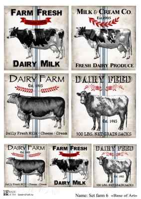 Карта для декупажа А4 SET FARM 6 