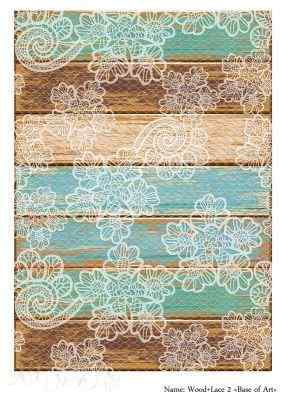 Карта для декупажа А4 Деревянное кружево 2, Wood Lace 2