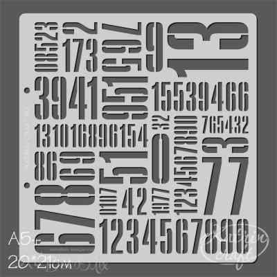 Трафарет "Цифры №2 фоновый" А5+