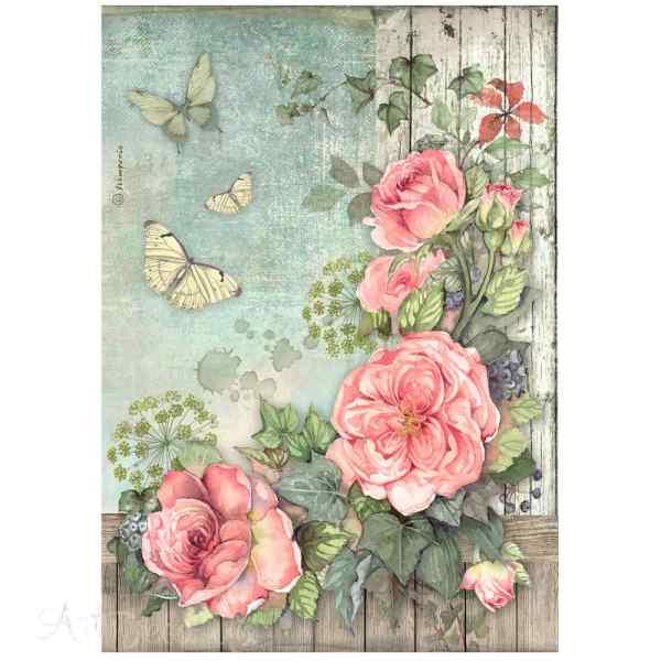 ПРЕДЗАКАЗ БУМАГА РИСОВАЯ STAMPERIA "HAUSE OF ROSES" А4  