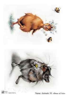 Карта для декупажа А4 Animals 10