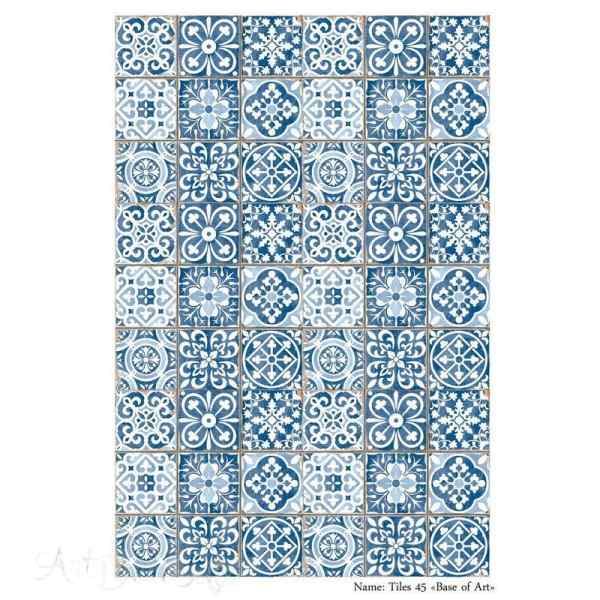 Карта для декупажа А4 Плитка 45, Tiles 45