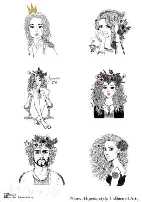 Карта для декупажа А3 Hipster style 1