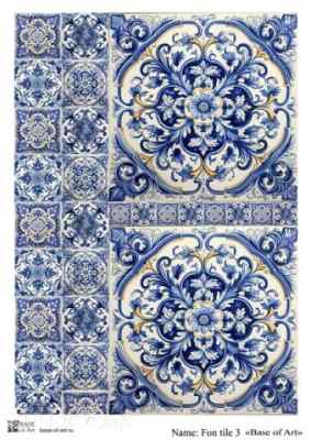 Карта для декупажа А4 FON TILE 3