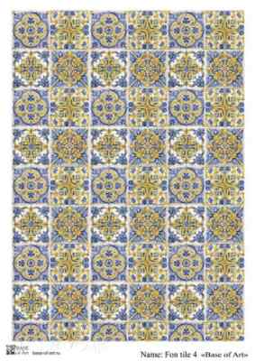 Карта для декупажа А4 FON TILE 4