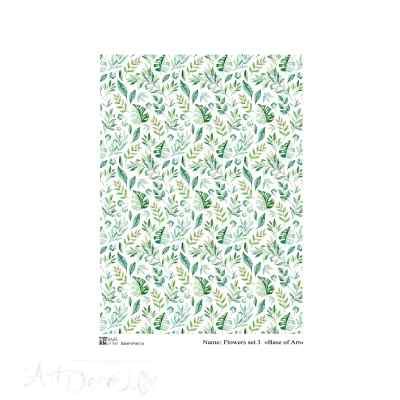 Карта для декупажа А3 Flowers set 3