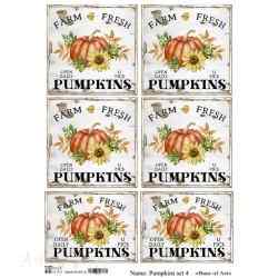 Декупажная карта Pumpkins set 4 A4