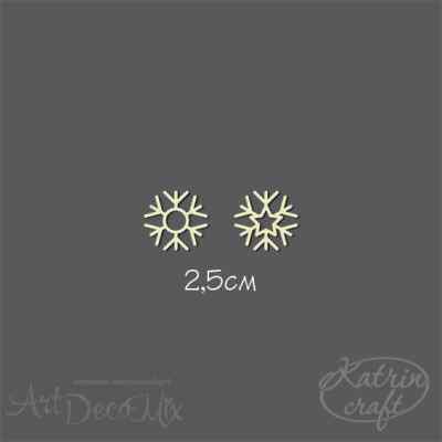 Чипборд Две снежинки 2,5см