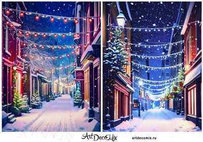 Карта для декупажа А4 ЗИМА 6