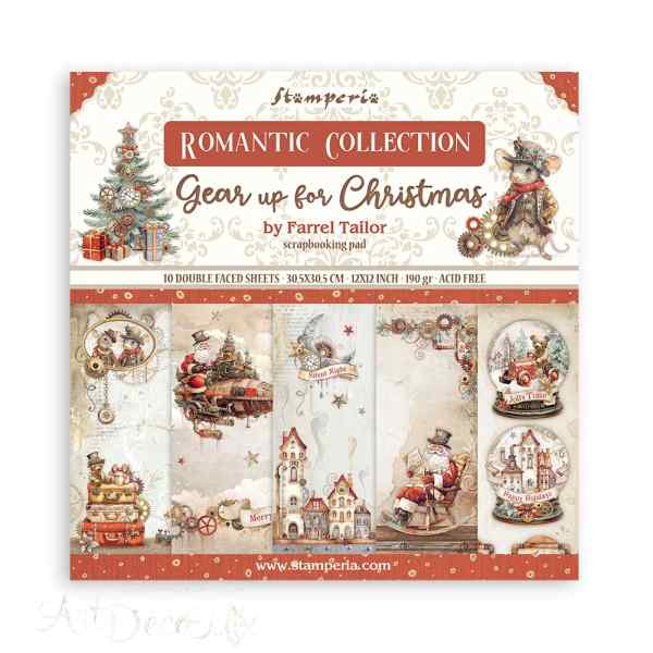 НАБОР БУМАГИ ДЛЯ СКРАПБУКИНГА "Gear Up For Christmas" 30*30см. сюжет
