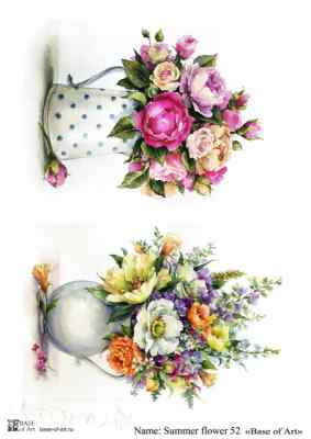 Карта для декупажа А4 SUMMER FLOWER 52