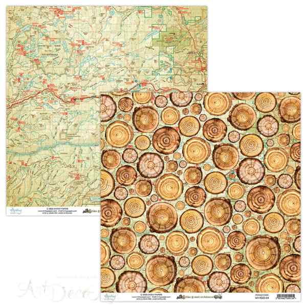 БУМАГА ДВУХСТОРОННЯЯ ДЛЯ СКРАПБУКИНГА 1 лист, 30*30см. TGO-04