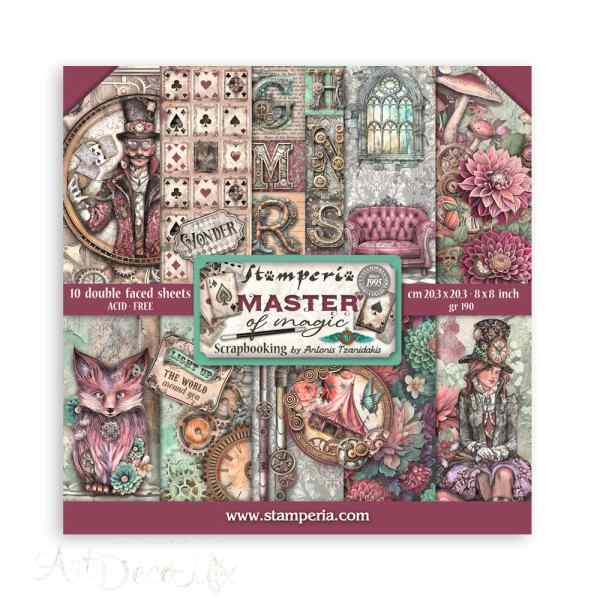 ПРЕДЗАКАЗ НАБОР БУМАГИ ДЛЯ СКРАПБУКИНГА "MASTER OF MAGIC" 20*20см.       