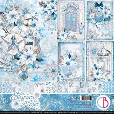 Набор скрапбумаги "ELEGANC OF BLUE", 12 листов, 30,5.см х 30,5см.   4