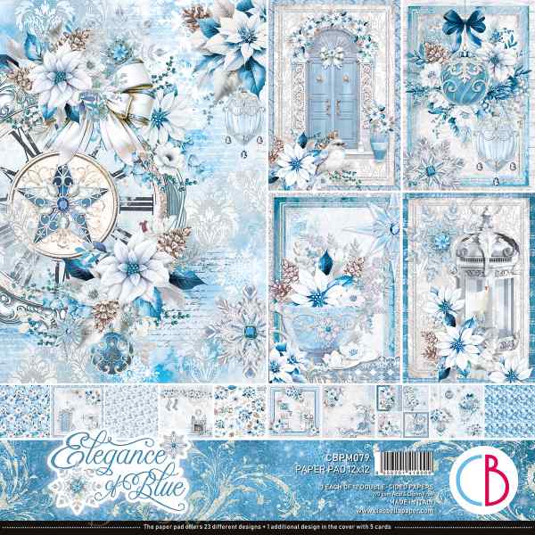 Набор скрапбумаги "ELEGANC OF BLUE", 12 листов, 30,5.см х 30,5см.   4