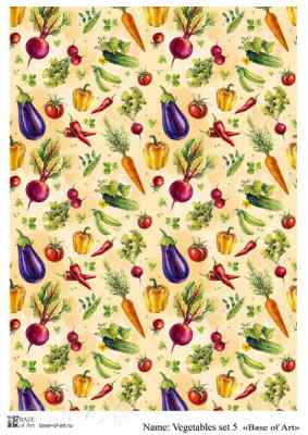 Декупажная карта A4 VEGETABLES SET 5