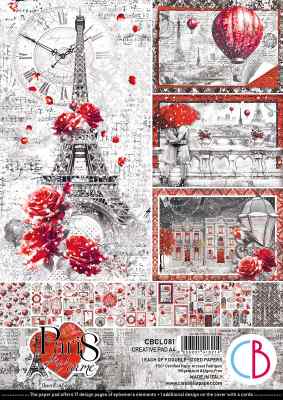 Набор скрапбумаги "PARIS JE TAIME", 10 листов, 20.см х 30см.   