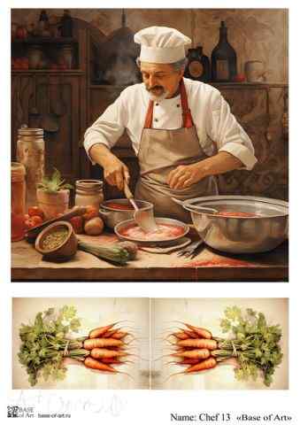 Карта для декупажа А4 CHEF 13