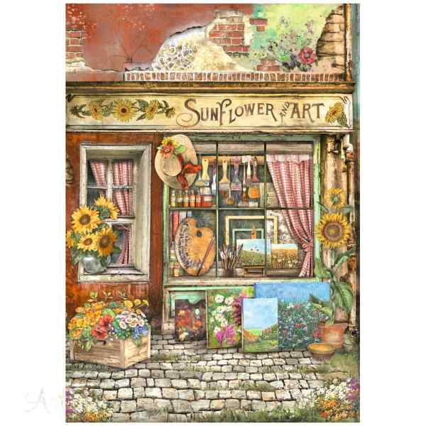 БУМАГА РИСОВАЯ STAMPERIA "SUNFLOWER ART" А4