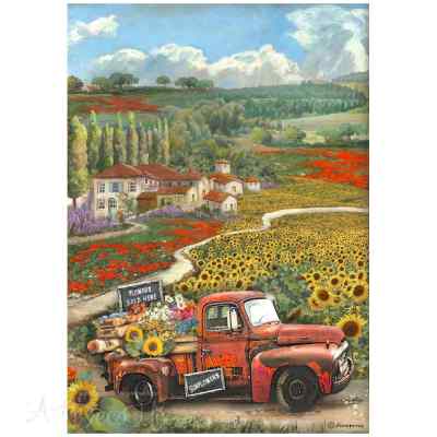 БУМАГА РИСОВАЯ STAMPERIA "SUNFLOWER ART" А4 