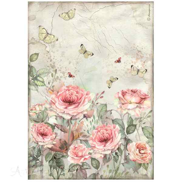 ПРЕДЗАКАЗ БУМАГА РИСОВАЯ STAMPERIA "HAUSE OF ROSES" А4   
