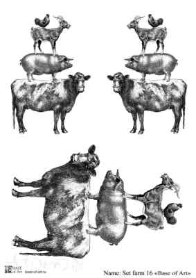 Карта для декупажа А3 SET FARM 16