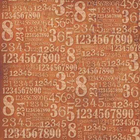 Салфетка рисовая для декупажа "Цифры" 1 лист, 50x50 см.