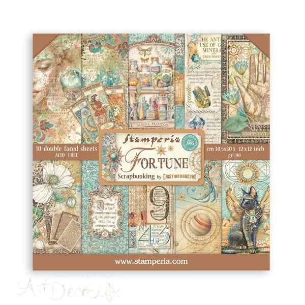 НАБОР БУМАГИ ДЛЯ СКРАПБУКИНГА "FORTUNE " 20*20см.         
