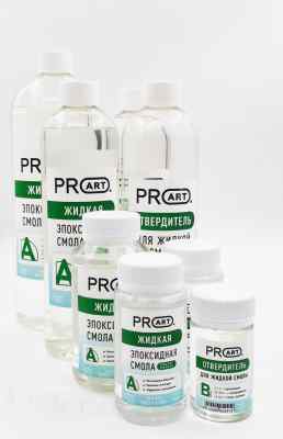 Смола эпоксидная Liguid 12 Epoxi Resin, Жидкая быстрого отверждения, ProArt, комплект, 200мл.+100мл.
