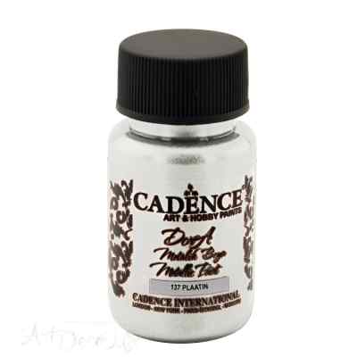 Краска акриловая Dora Metallic, 50мл, цвет Платина